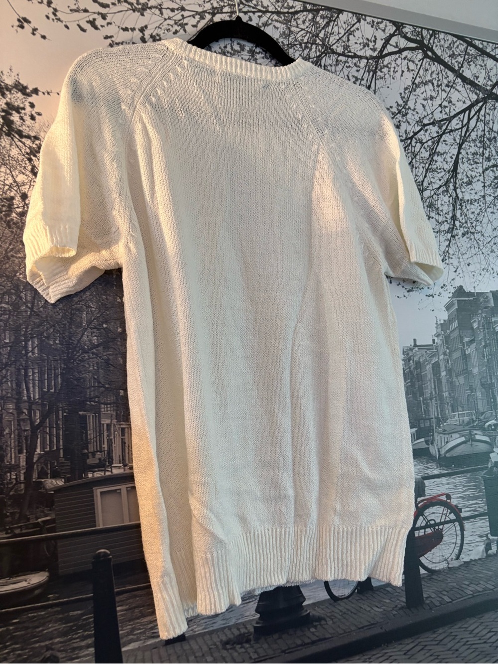 Carolyn Taylor white Crewneck Short-Sleeve Knit Sweater - Picture 6 of 7